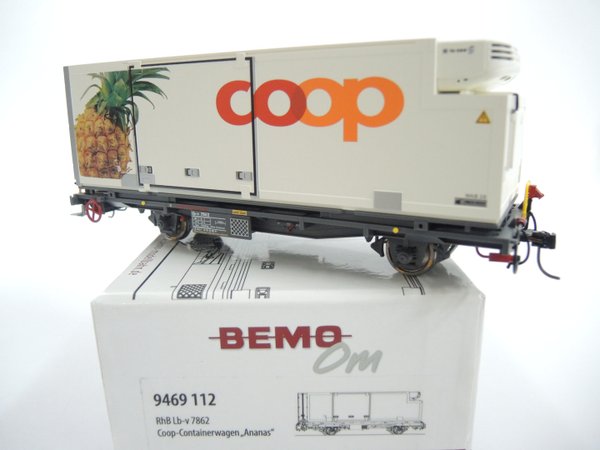 RhB Coop-Containerwagen Lb-v 7862 Bemo 1:45