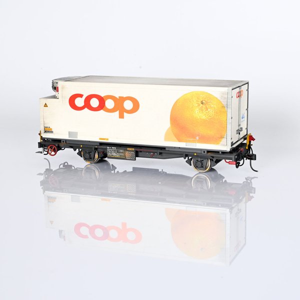 RhB Coop-Containerwagen Lb-v 7875 Bemo 1:45