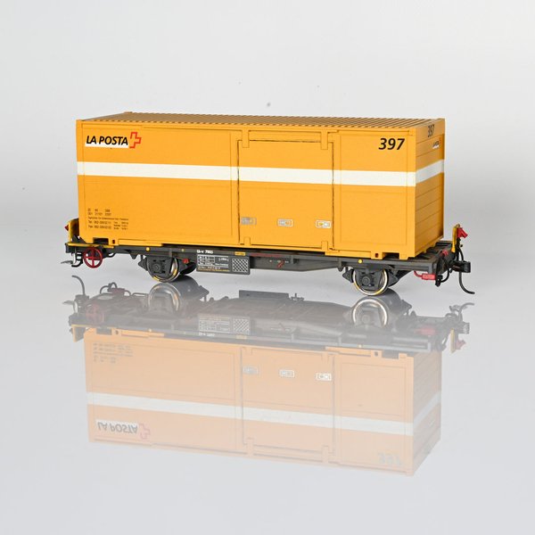 RhB Post-Containerwagen Lb-v 7885 Bemo 1:45