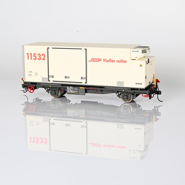 RhB Containertragwagen Lb-v 7875 Bemo / Setec HTM 1:45